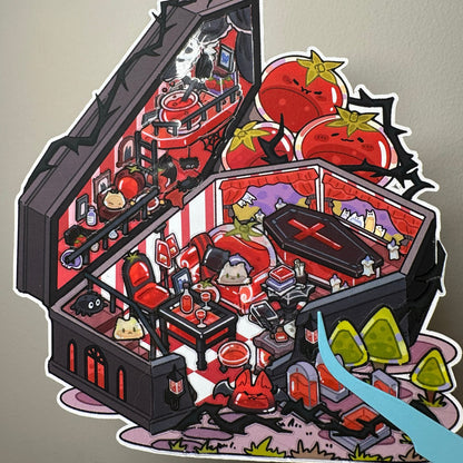 Jelly Cottage 3D Sticker | 2 Cute Miniature Scenes