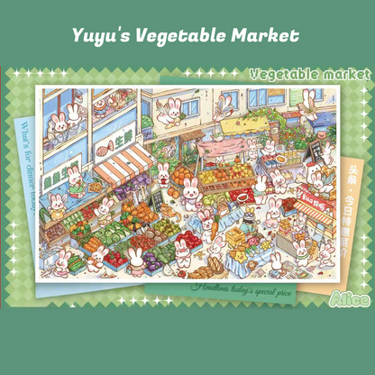 Yuyu's Life 3D Sticker | 3 Cute Miniature Scenes
