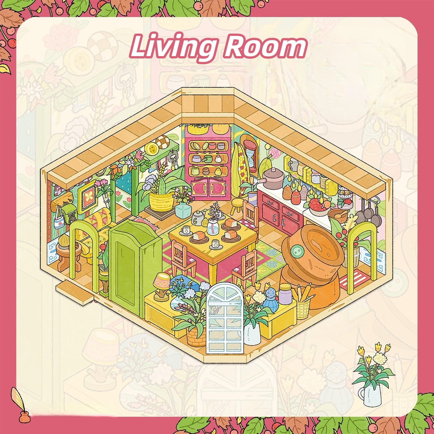 Arrietty's Home 3D Sticker | 3 Cute Miniature Scenes
