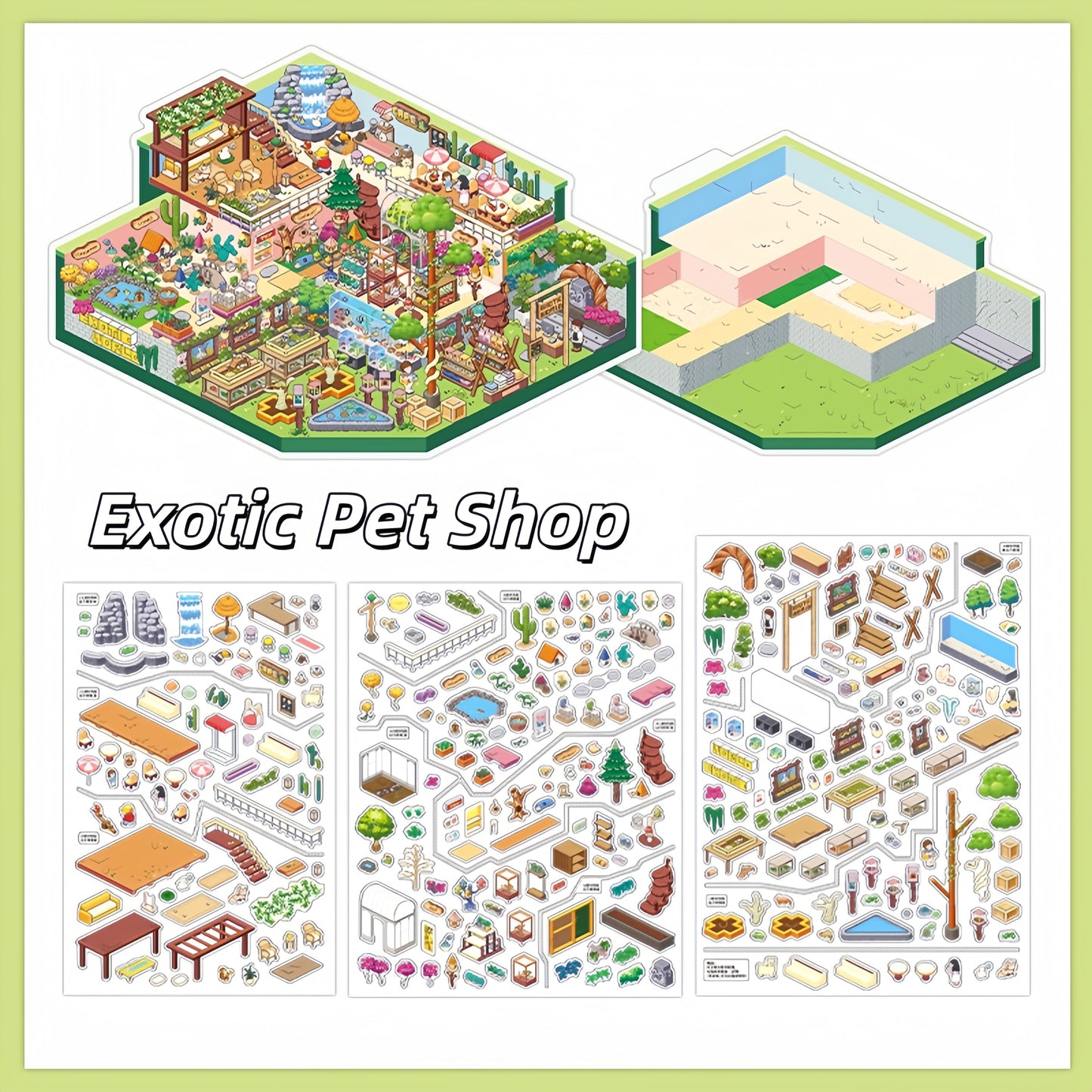 Heal & Keep 3D Sticker | 2 Cute Miniature Scenes