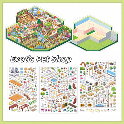 Heal & Keep 3D Sticker | 2 Cute Miniature Scenes