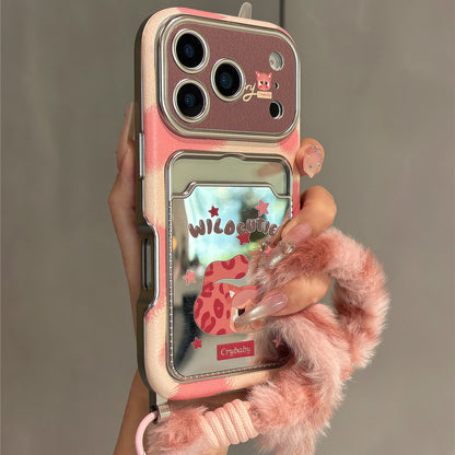 Crying Baby Mirror Card Holder Acrylic Phone Case