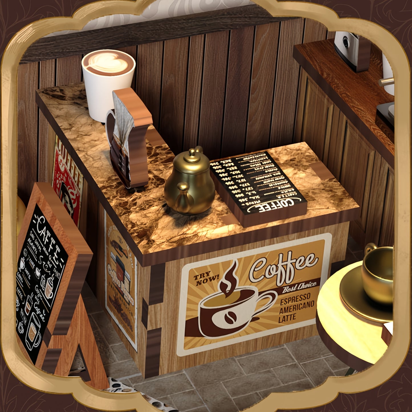 Country Coffee House DIY Miniature House - English Instructions