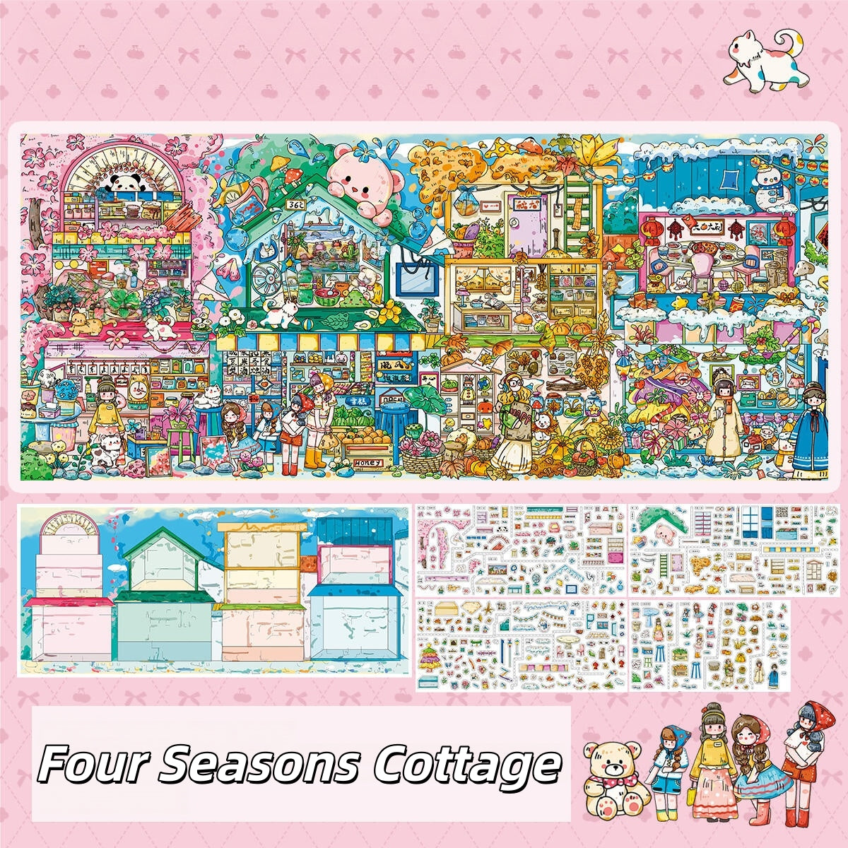 Cozy Life 3D Sticker | 2 Cute Miniature Scenes