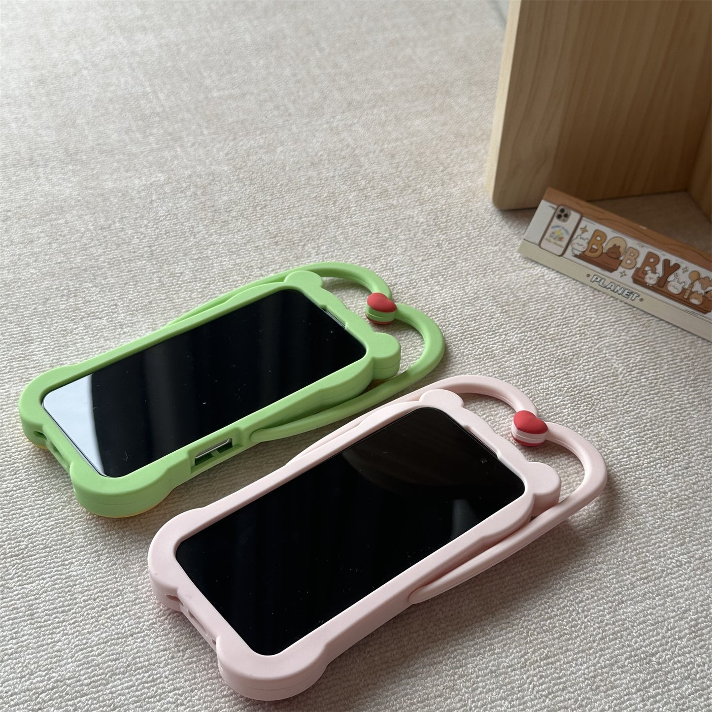 Heart-Handing Little Monster Silicone Phone Case