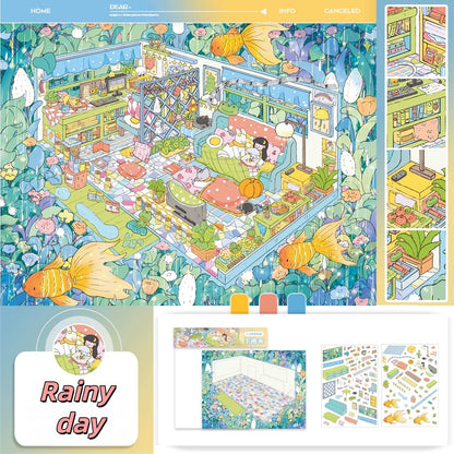 Paperfairy Tale 3D Sticker | 4 Cute Miniature Scenes