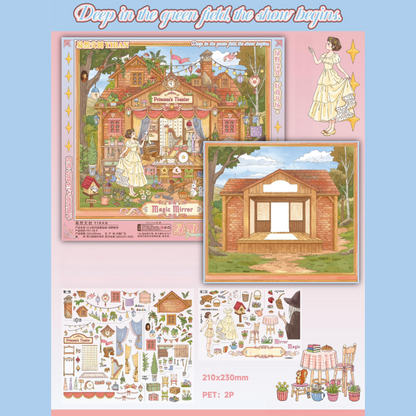 Little Worlds 3D Sticker | 4 Cute Miniature Scenes