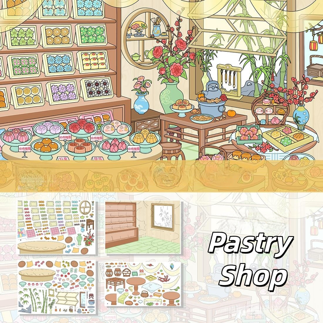 Sweet Days 3D Sticker | 2 Cute Miniature Scenes
