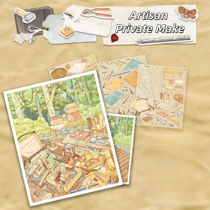 Girls‘ Day 3D Sticker | 4 Cute Miniature Scenes
