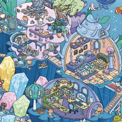 Whimsical Life 3D Sticker | 2 Cute Miniature Scenes