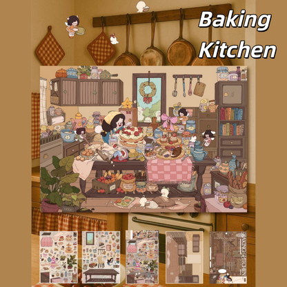 A Reverie of Hearts 3D Sticker | 6 Cute Miniature Scenes