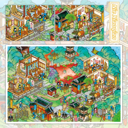 Strange Tales 3D Sticker | 2 Cute Miniature Scenes