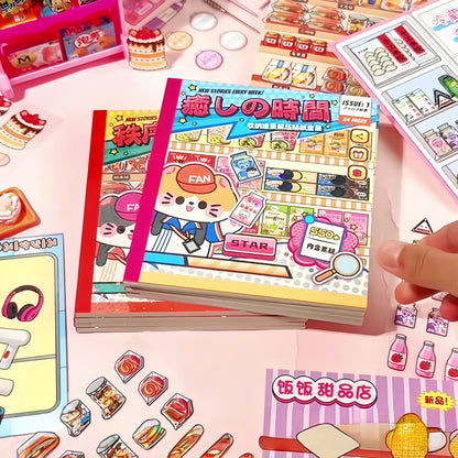 Food Shop 3D Sticker Book
