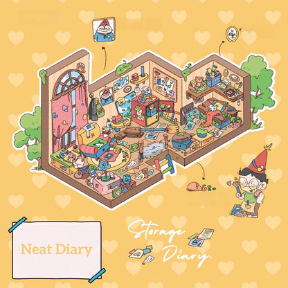 Dreamy Hideouts 3D Sticker | 4 Cute Miniature Scenes