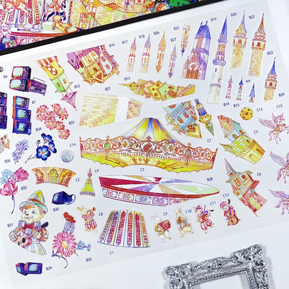 Divine Revelry 3D Sticker | 2 Cute Miniature Scenes