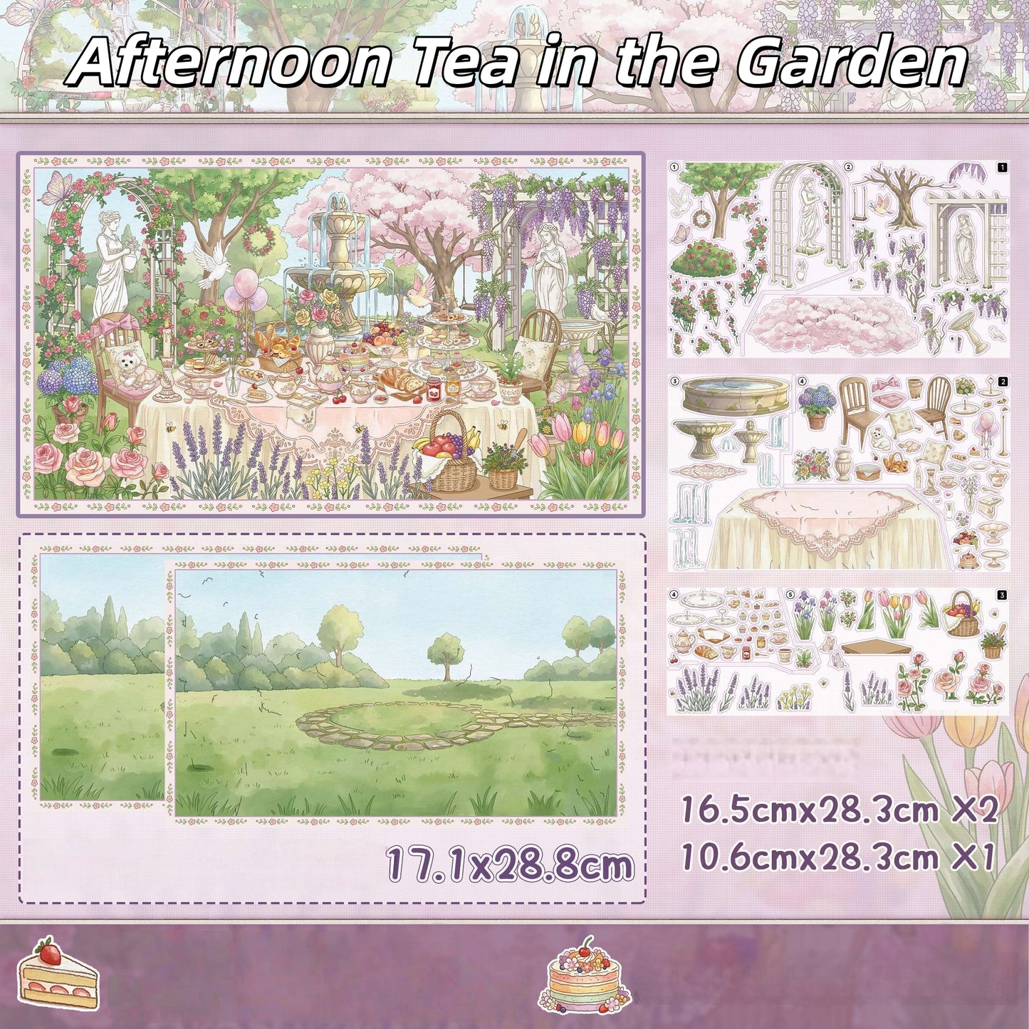 Dreamy Spaces 3D Sticker | 5 Cute Miniature Scenes