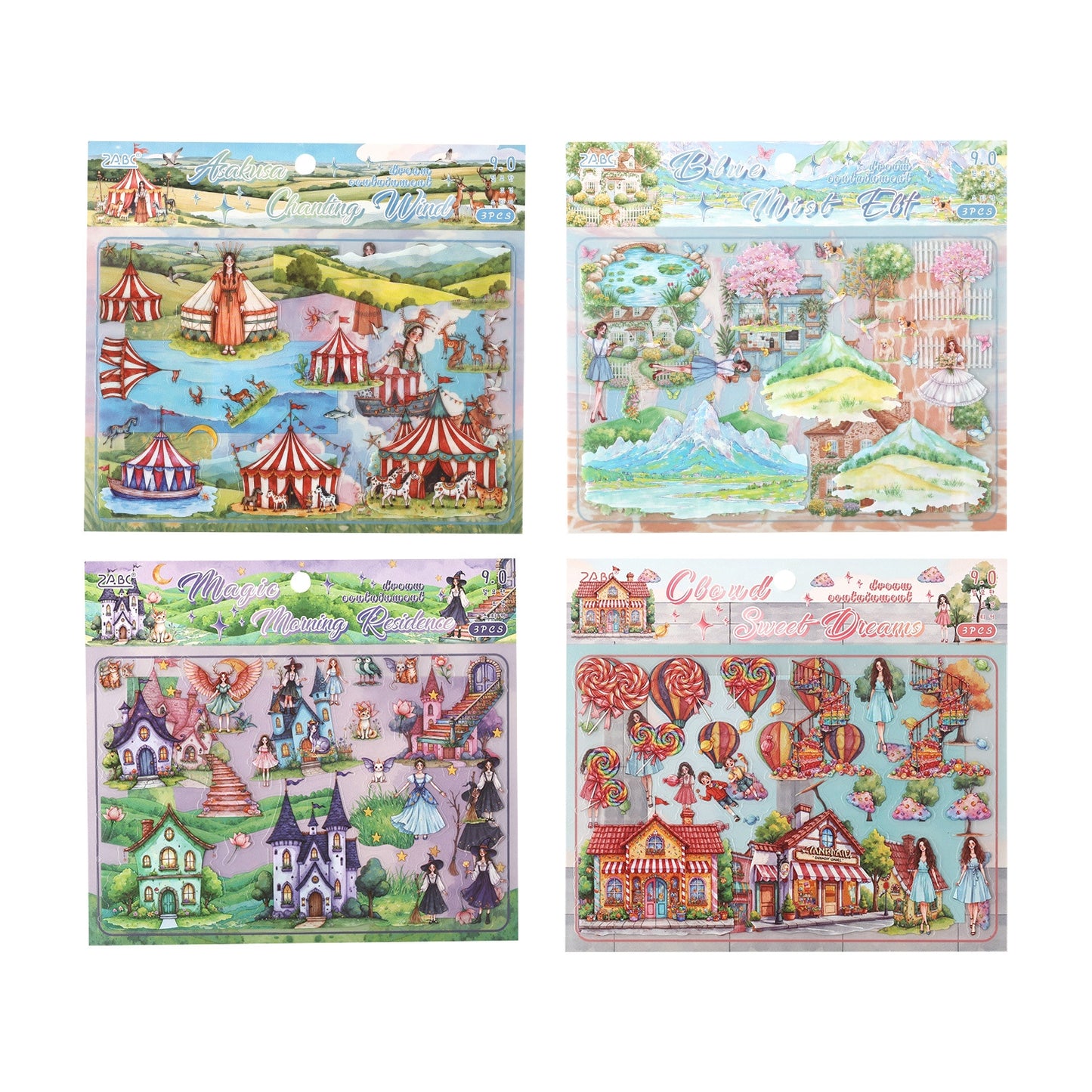 Dream Containment 3D Sticker | 4 Cute Miniature Scenes