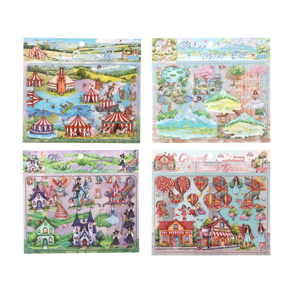 Dream Containment 3D Sticker | 4 Cute Miniature Scenes