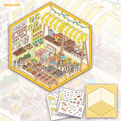 Campus Notes 3D Sticker | 2 Cute Miniature Scenes