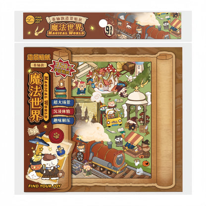 Fantasy Realm 3D Sticker | 2 Cute Miniature Scenes