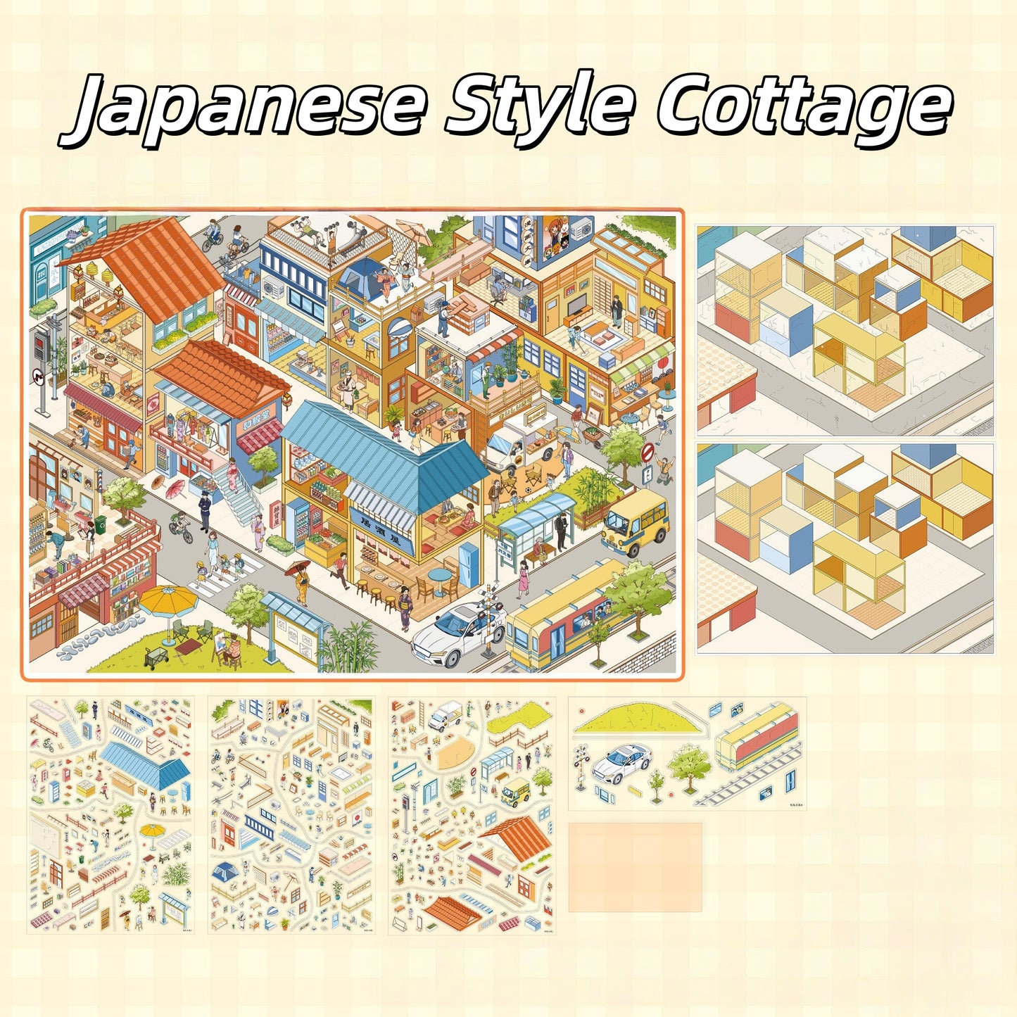 Cozy Spots 3D Sticker | 3 Cute Miniature Scenes