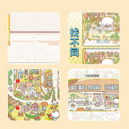 Unhasty Days 3D Sticker | 2 Cute Miniature Scenes
