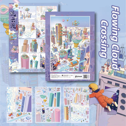 Oriental Moments 3D Sticker | 2 Cute Miniature Scenes