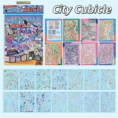 City Cubicle 3D Sticker Book
