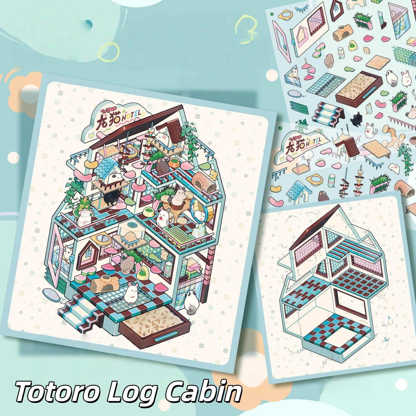 Universal Realm 3D Sticker | 6 Cute Miniature Scenes