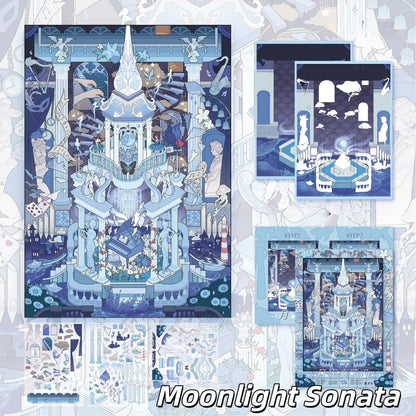 Dream House 3D Sticker | 4 Cute Miniature Scenes