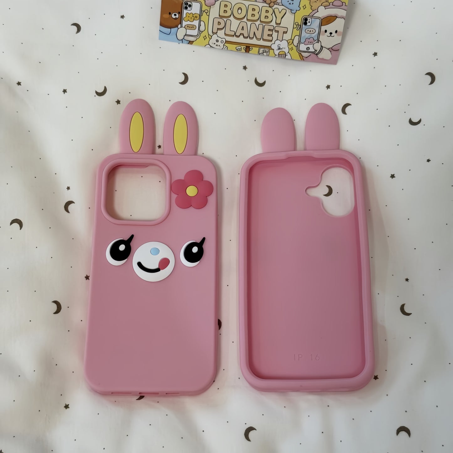 Piano Bunny Ears Silicone Phone Case