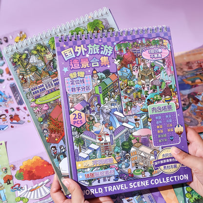 Overseas City Travel 3D Sticker Book