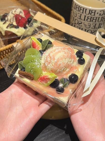 Ice Cream Fruit Toast Squishy