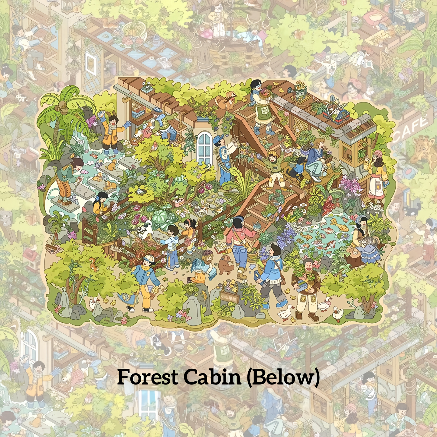 Forest Cabin 3D Sticker