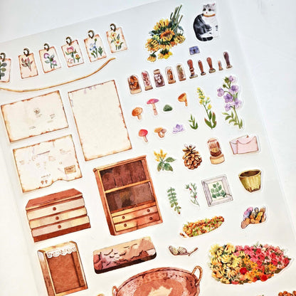 Leisure Time 3D Sticker | 2 Cute Miniature Scenes