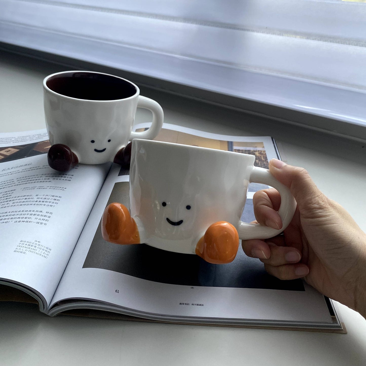 Sitting Feet Ceramic Mug
