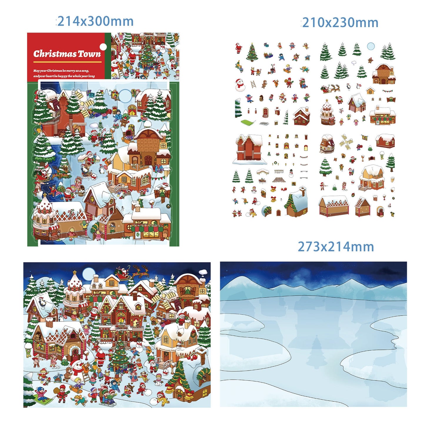 Christmas Town 3D Sticker