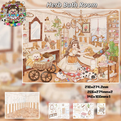 Whimsical Life 3D Sticker | 4 Cute Miniature Scenes