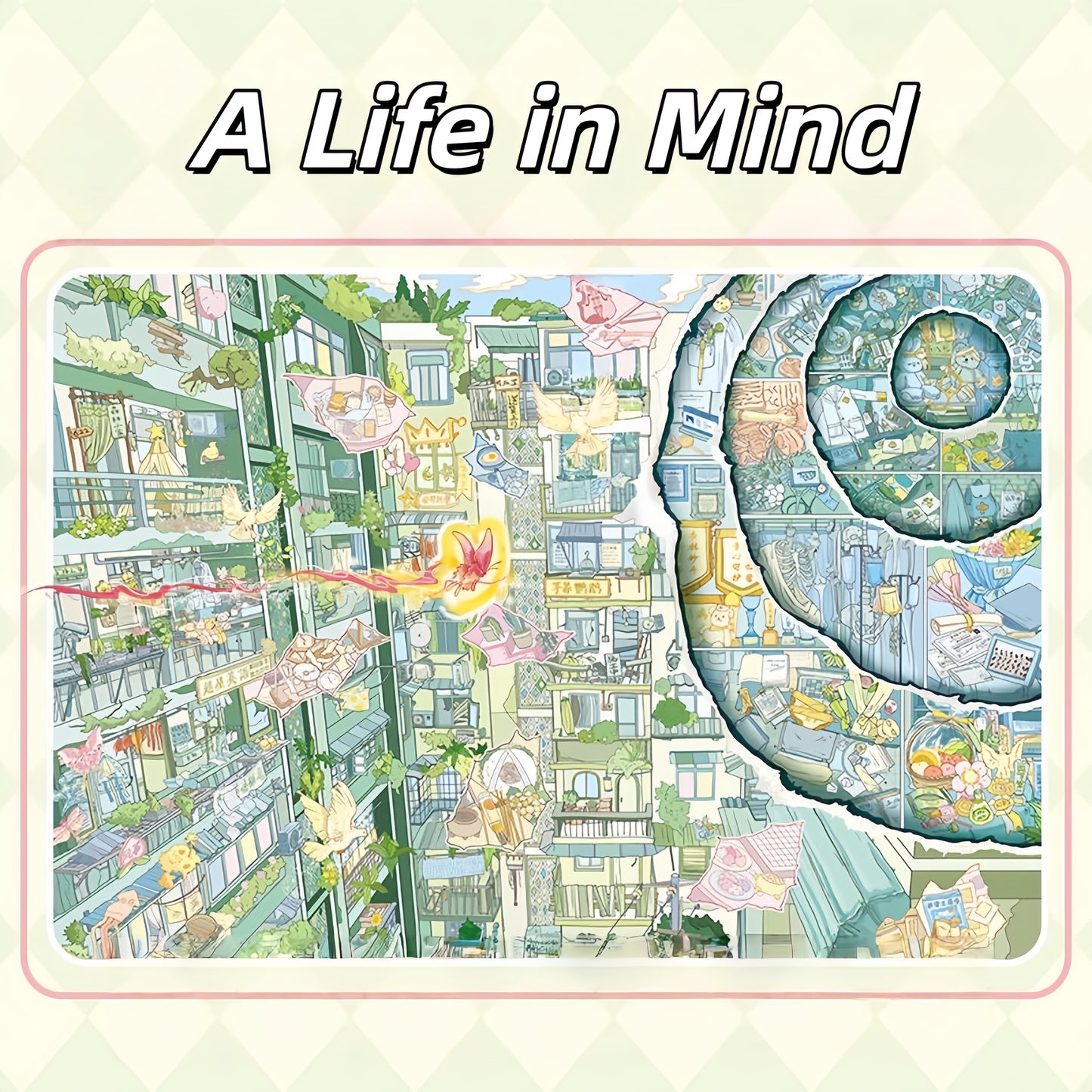 Leaflets 3D Sticker | 4 Cute Miniature Scenes