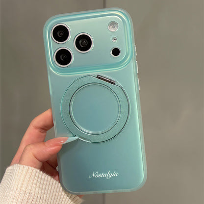 Matte Solid Color Rotating Stand Acrylic Phone Case