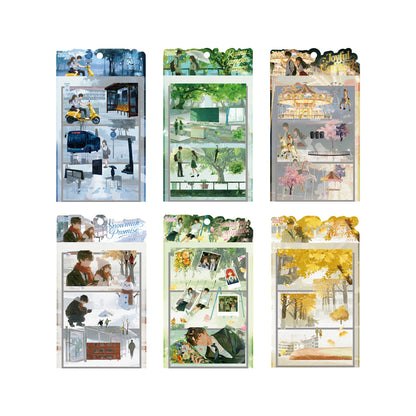 Youth Time 3D Sticker | 6 Cute Miniature Scenes