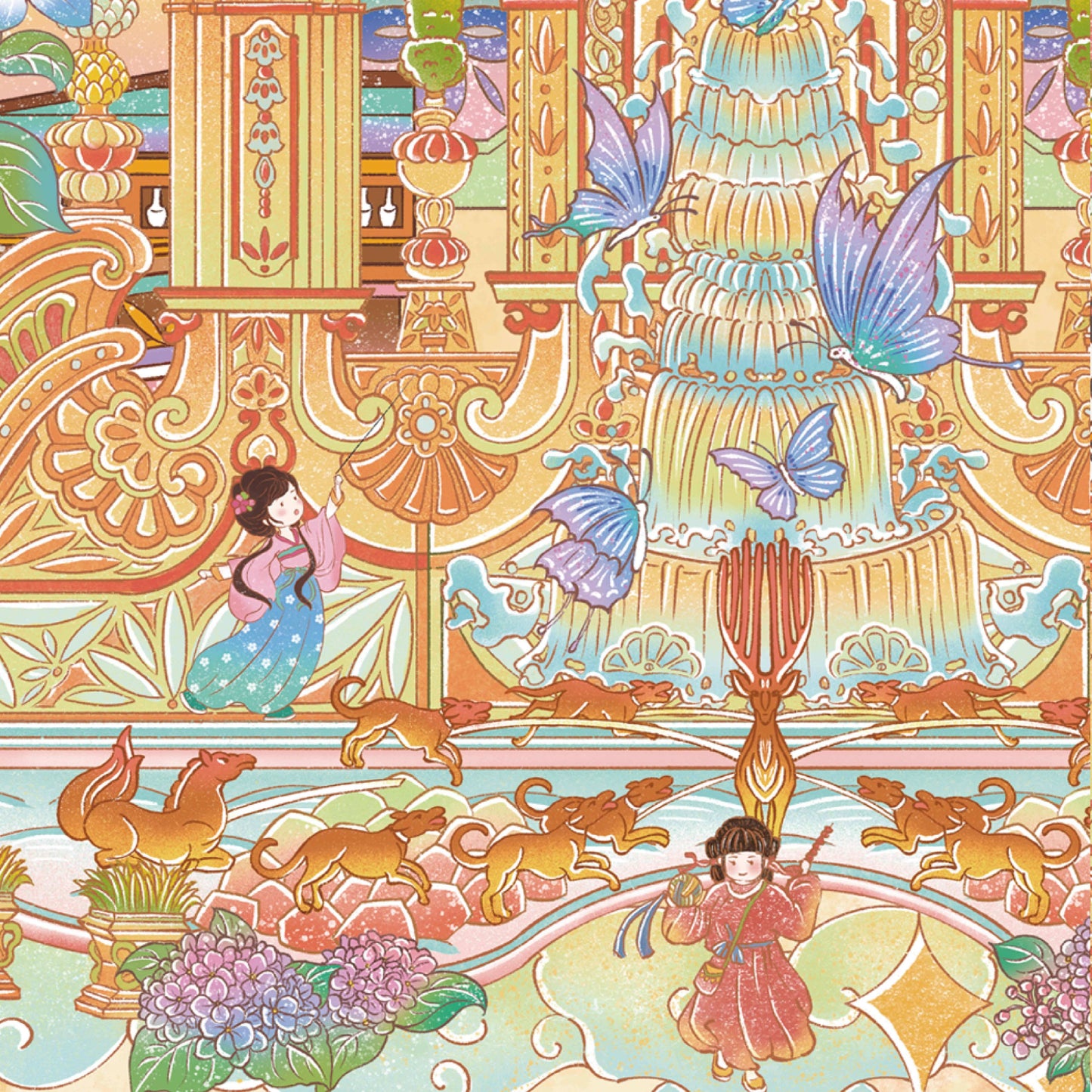 Summer Palace 3D Sticker | 2 Cute Miniature Scenes