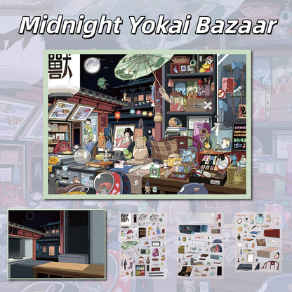 Micro Fear Series 3D Sticker | 2 Cute Miniature Scenes