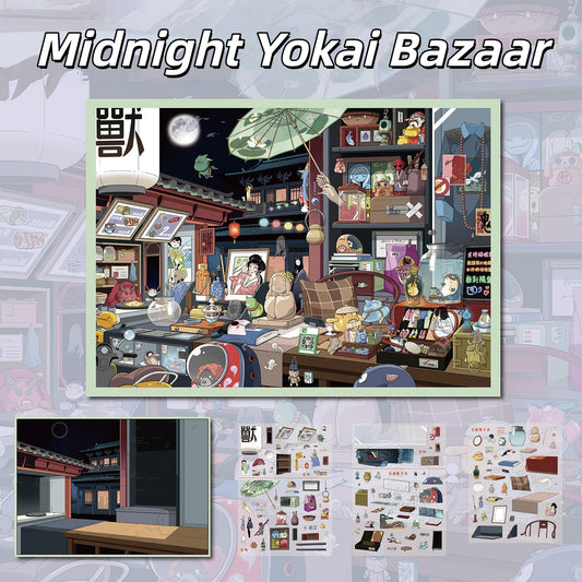 Micro Fear Series 3D Sticker | 2 Cute Miniature Scenes