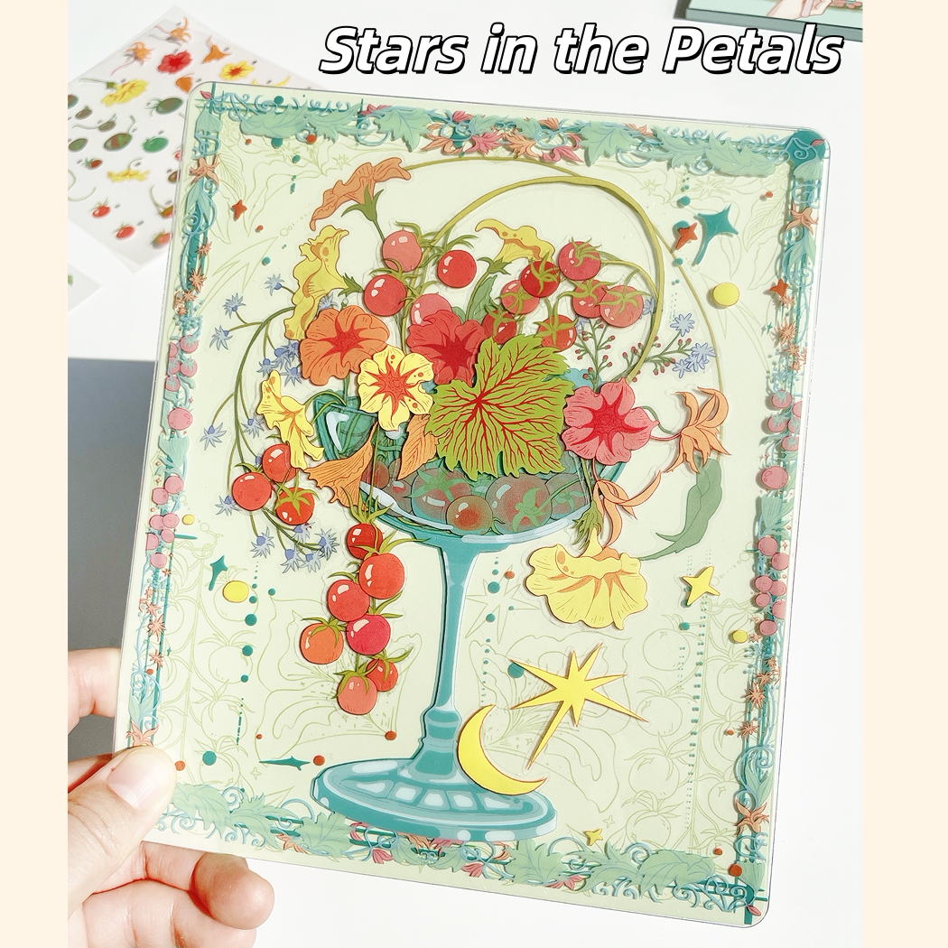 Among Flowers 3D Sticker | 2 Cute Miniature Scenes