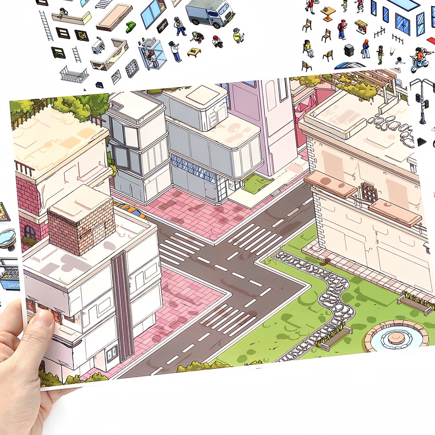 Busy Town 3D Sticker