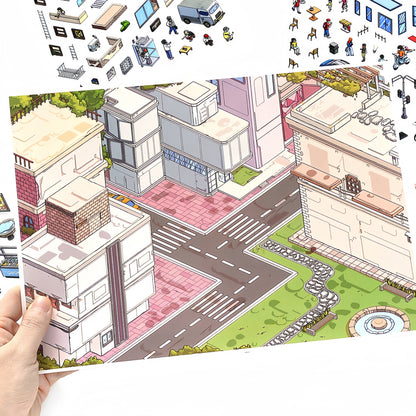 Busy Town 3D Sticker