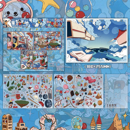 Dreamscape Chronicles 3D Sticker | 5 Cute Miniature Scenes