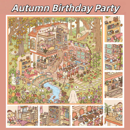 Enchanted Gatherings 3D Sticker | 2 Cute Miniature Scenes