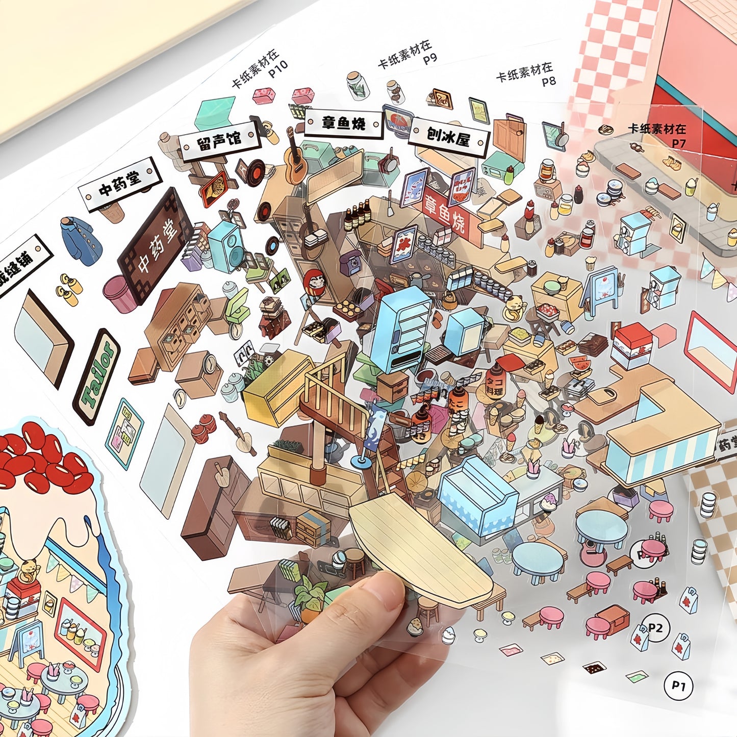 Little Corners 3D Sticker | 10 Cute Miniature Scenes